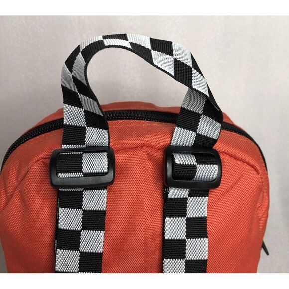 Vans Got This Mini Backpack Orange Black/White Checkered Strap & Keychain UNISEX - Picture 6 of 16